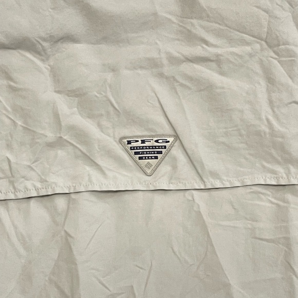 COLUMBIA GRAY Men’s PFG Short Sleeve Fishing Shirt UPF 30 Vented Large - Picture 10 of 12